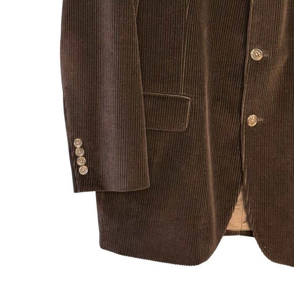 Vintage Ralph Lauren Chaps 48T Brown Corduroy 3-Button Sport Coat - Picture 5 of 16